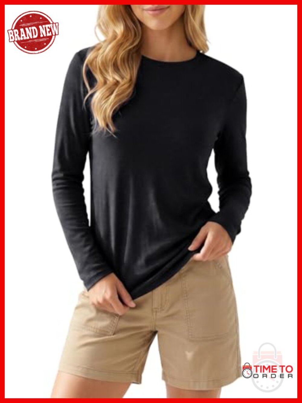 Merino Wool Blend Lightweight Long Sleeve Sun Protection Tee